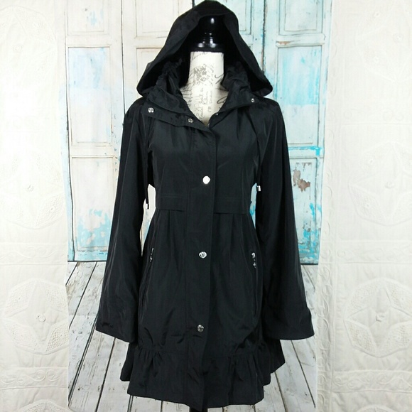 Betsey Johnson Jackets & Blazers - Betsey Johnson ruffle rain jacket